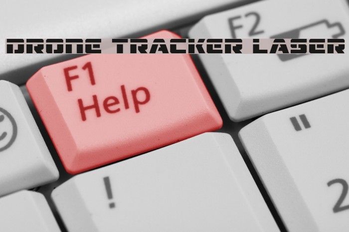 Drone Tracker Laser Font examples