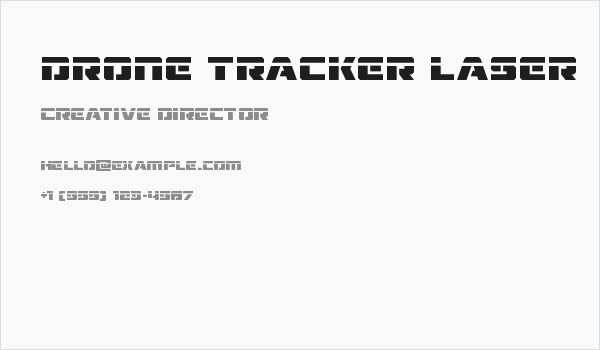 Drone Tracker Laser Business Card