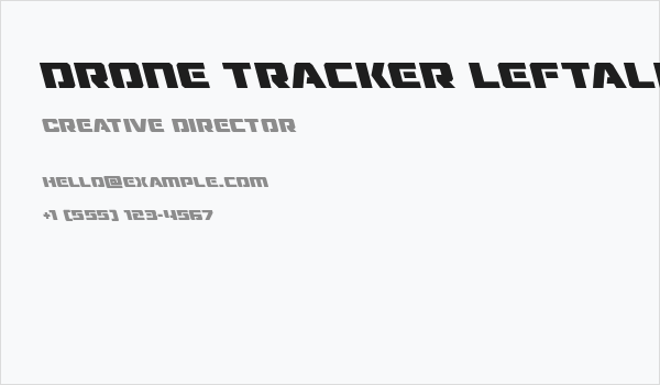 Drone Tracker Leftalic Business Card