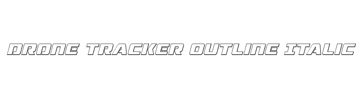 Drone Tracker Outline Italic  Free Fonts Download