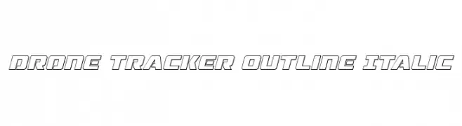 Drone Tracker Outline Italic  नि: शुल्क फ़ॉन्ट्स डाउनलोड