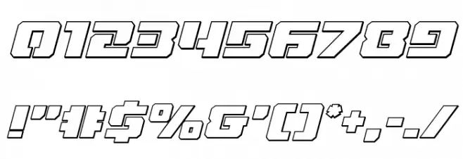 Drone Tracker Outline Italic Font OTHER CHARS