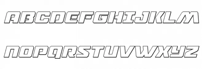 Drone Tracker Outline Italic Caratteri MAIUSCOLE
