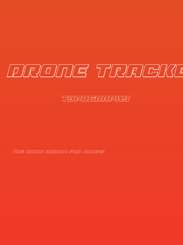 Drone Tracker Outline Italic Poster