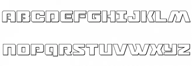 Drone Tracker Outline Schriftart Groß