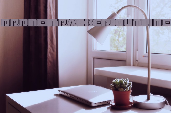 Drone Tracker Outline Font examples