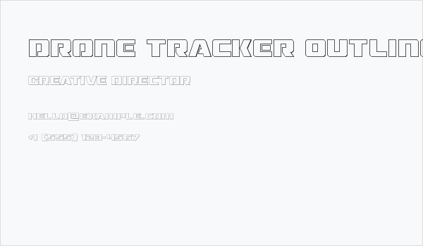 Drone Tracker Outline Business Card