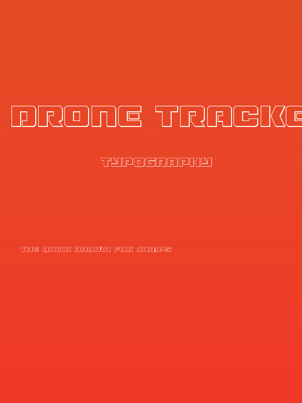 Drone Tracker Outline Poster