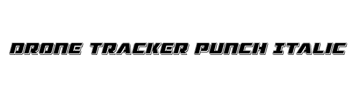 Drone Tracker Punch Italic  Frei Schriftart Herunterladen