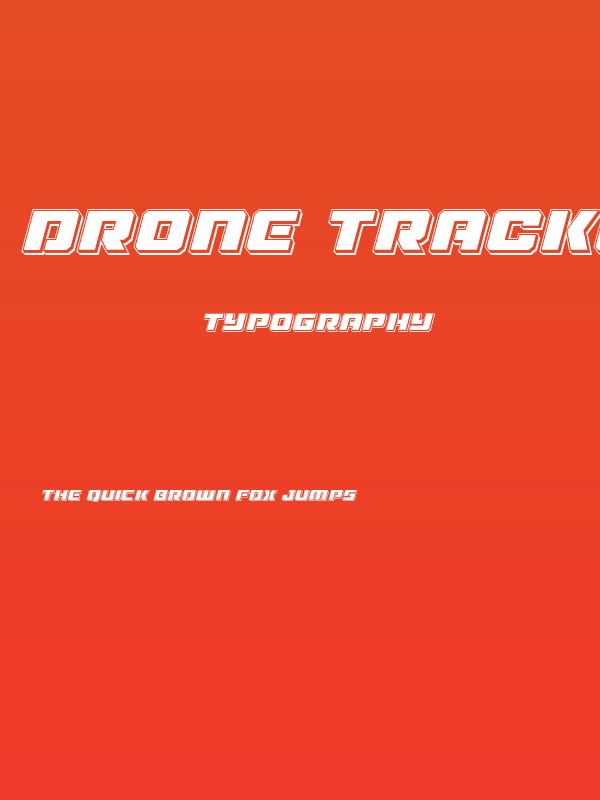 Drone Tracker Punch Italic Poster