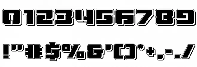 Drone Tracker Punch Font OTHER CHARS