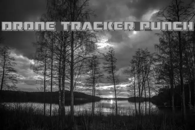 Drone Tracker Punch Font examples