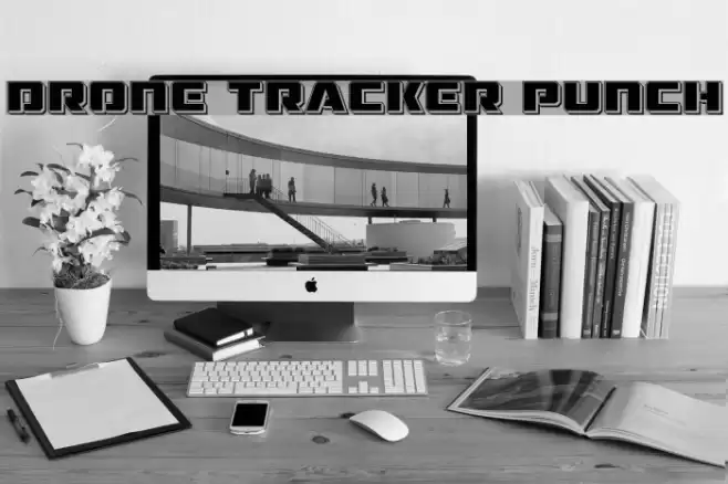 Drone Tracker Punch Font examples