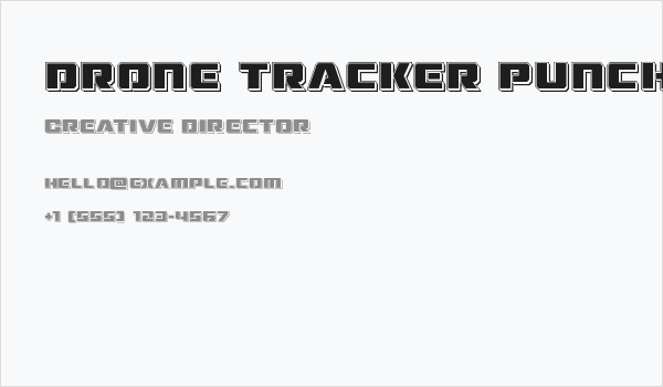 Drone Tracker Punch Business Card