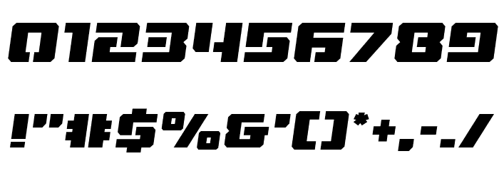 Drone Tracker Semi-Italic Font OTHER CHARS