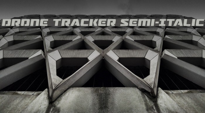 Drone Tracker Semi-Italic Font examples