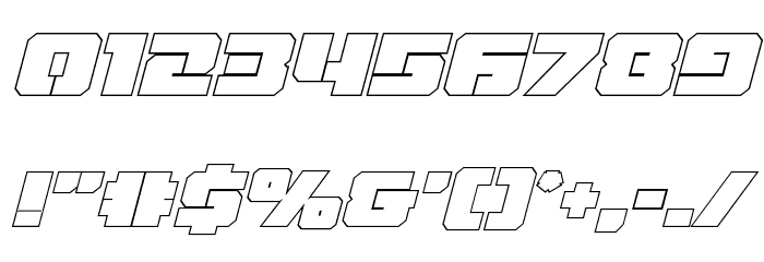 Drone Tracker Thin Outline Italic Font OTHER CHARS