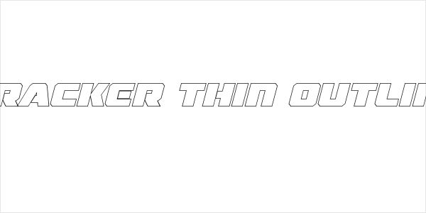 Drone Tracker Thin Outline Italic Logo