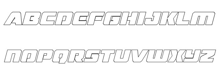 Drone Tracker Thin Outline Italic Font LOWERCASE