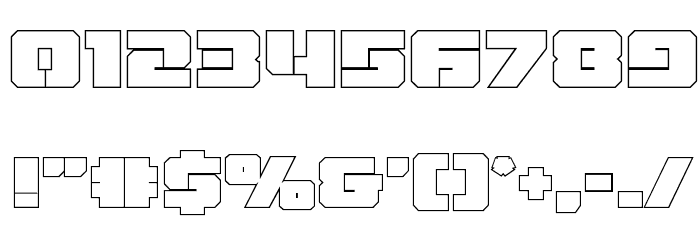 Drone Tracker Thin Outline Font OTHER CHARS