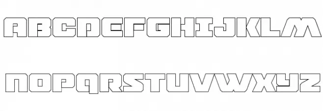Drone Tracker Thin Outline Schriftart Groß