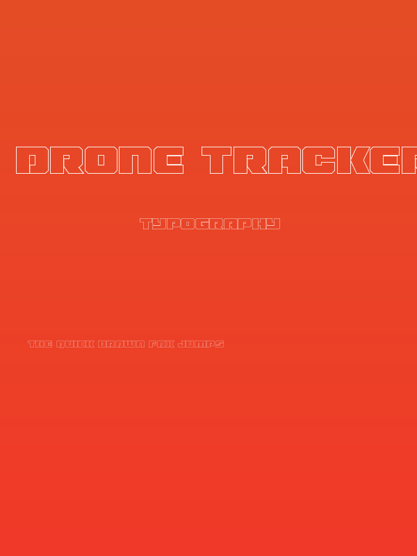 Drone Tracker Thin Outline Poster