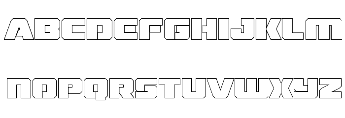 Drone Tracker Thin Outline Font LOWERCASE