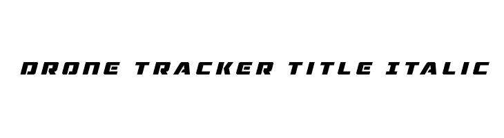 Drone Tracker Title Italic  font caratteri gratis