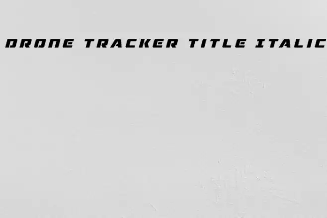 Drone Tracker Title Italic Font examples