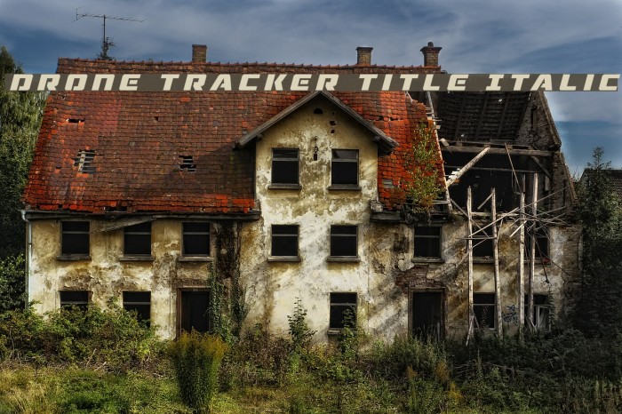 Drone Tracker Title Italic Font examples