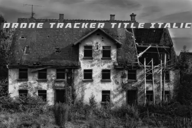 Drone Tracker Title Italic Font examples