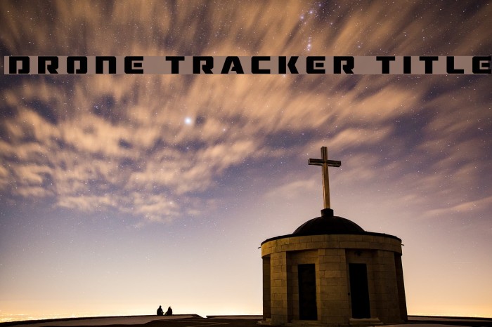 Drone Tracker Title Font examples