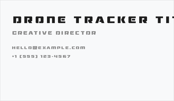 Drone Tracker Title Business Card
