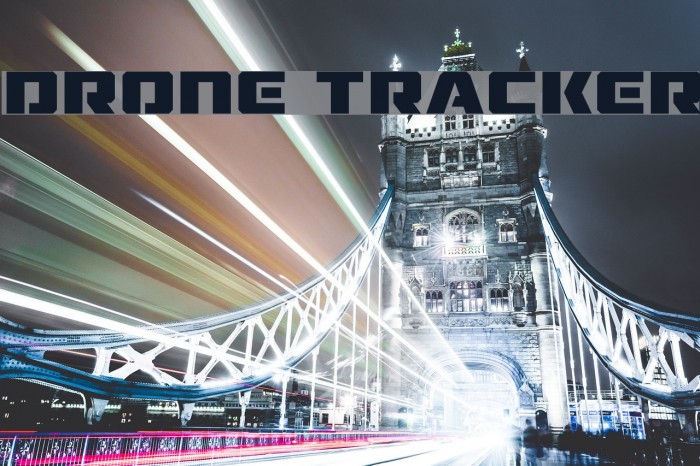 Drone Tracker Font examples