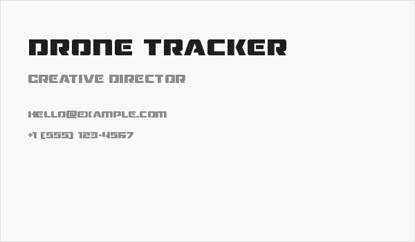 Drone Tracker Business Card