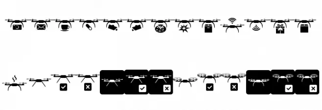 DroneAttack-Regular Caratteri MAIUSCOLE