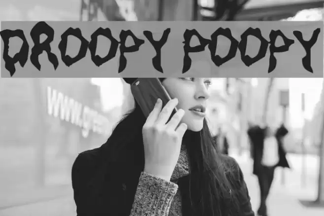 Droopy Poopy フォント examples