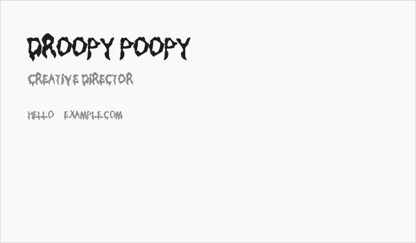 Droopy Poopy Business Card