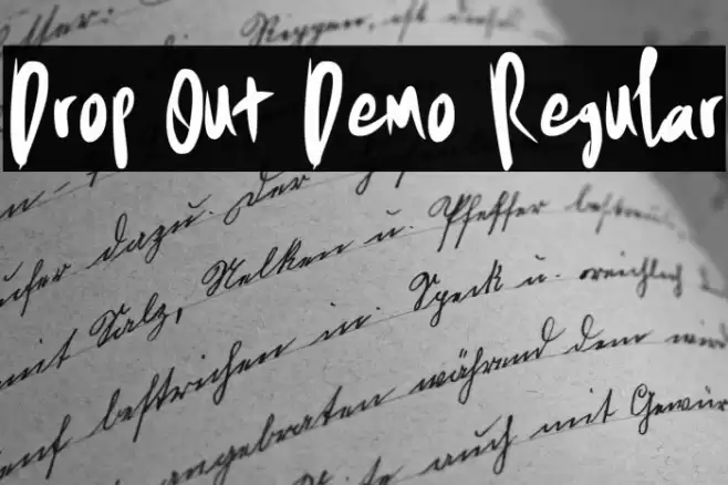Drop Out Demo Regular خط examples