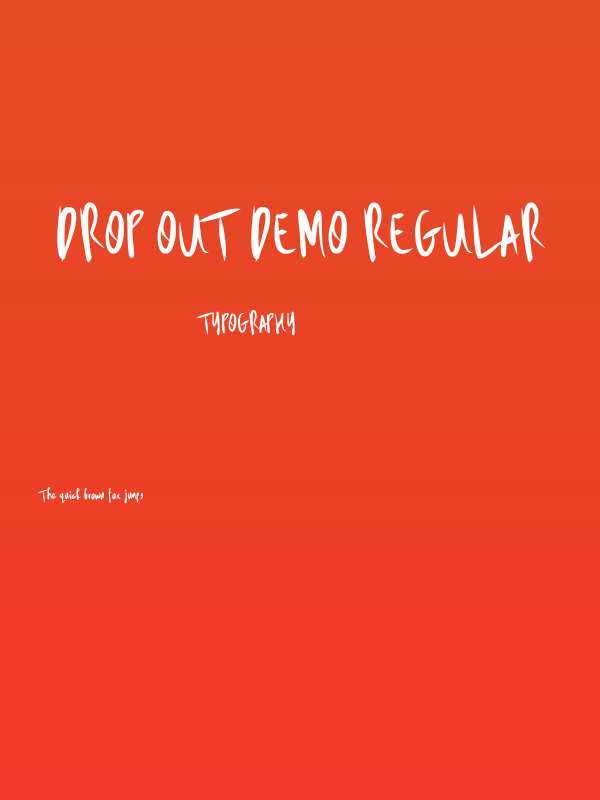 Drop Out Demo Regular Poster