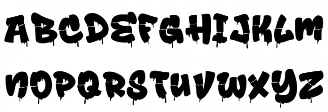 Drop Shade Melt Melt Caratteri MAIUSCOLE