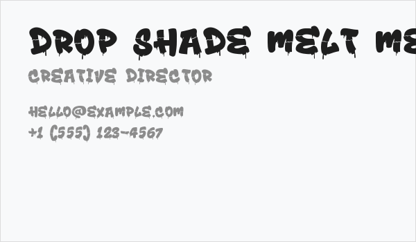 Drop Shade Melt Melt Business Card