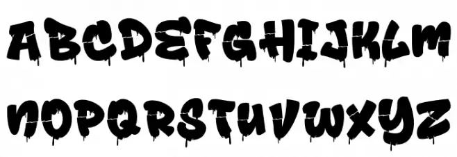 Drop Shade Melt Melt Caratteri MINUSCOLO