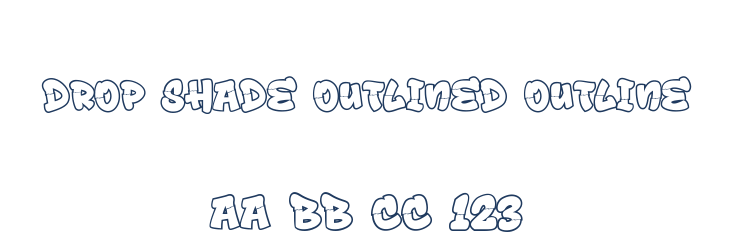 Drop Shade Outlined Outline Font Preview