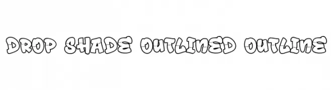 Drop Shade Outlined Outline Schriftart