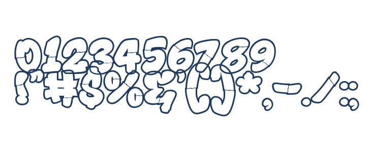 Drop Shade Outlined Outline Other Characters