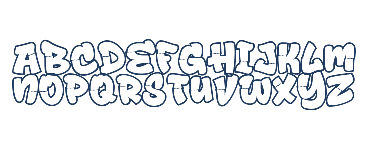 Drop Shade Outlined Outline Uppercase