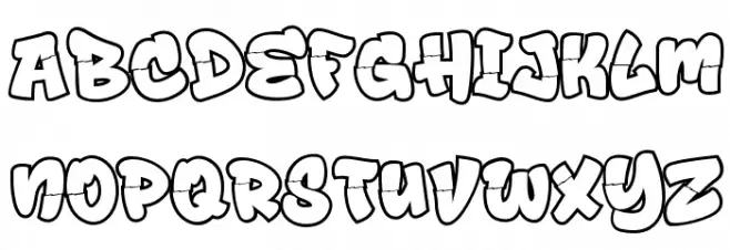 Drop Shade Outlined Outline Schriftart Gro&szlig;