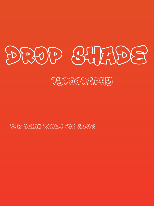 Drop Shade Outlined Outline Poster