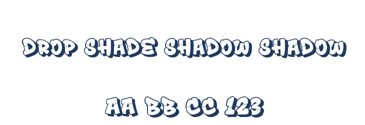 Drop Shade Shadow Shadow Font Preview